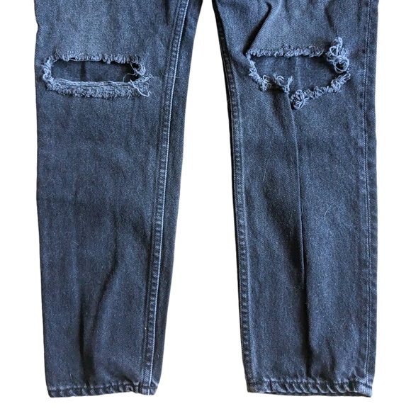 GRLFRND Karolina Black High Rise Straight Crop Ripped Jeans in Wild Thing - 27 - Picture 9 of 11